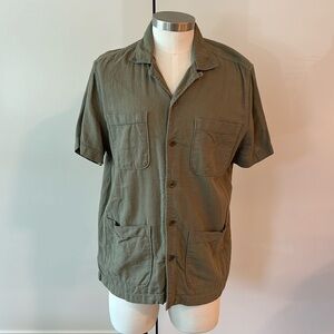 Wallace and Barnes X J.Crew knit camp collar button up shirt